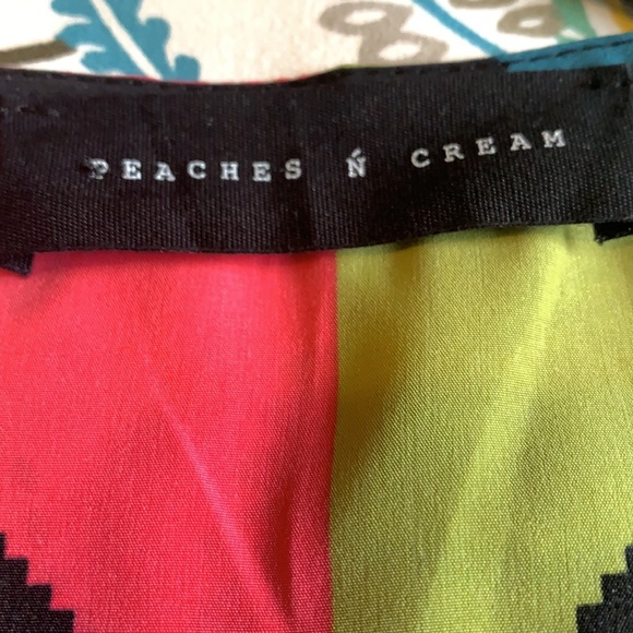 Peaches N Cream Multi Color Chevron Print Dress. - Picture 7 of 8